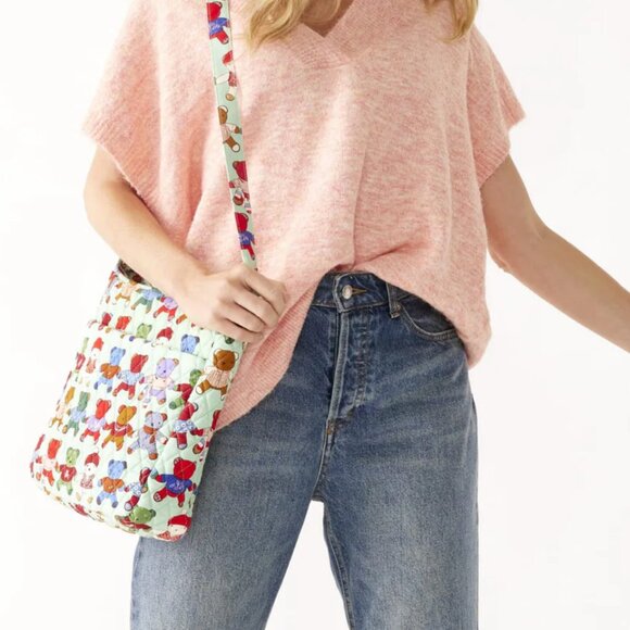 Vera Bradley XL Crossbody Bag in Toasty Teddies NWT - Picture 2 of 5